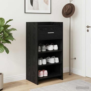 vidaXL Schoenenkast met lade Zwart eiken 48 x 36 x 92 cm, Verzenden, Nieuw