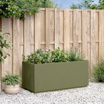 vidaXL Tuinbloembak Groen 80 x 36 x 35 cm PP, Verzenden, Nieuw, Minder dan 60 cm, 30 tot 60 cm