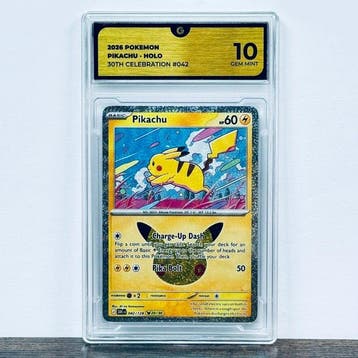 Pokémon Graded card - Pikachu 042 - 30th Anniversary –, Nieuw