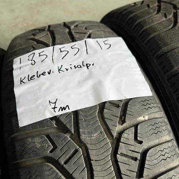 2 x Kleber Krisalp 185-55-15 Winterbanden 7mm, Gebruikt, 15 inch, Band(en), Personenwagen