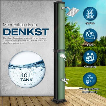 Buitendouche - Tuindouche - Zonneenergie - 40L - Groen - Til, Verzenden, Zo goed als nieuw