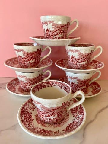 Royal Tudor Ware - Koffie- en theeservies (12) - Olde