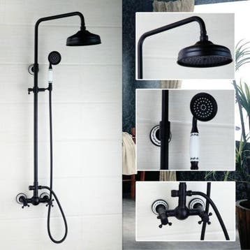 Douche set opbouw olie brons, Verzenden, Nieuw