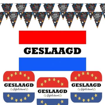Geslaagd versiering pakket - Geslaagd feestartikelen, Ophalen of Verzenden, Nieuw