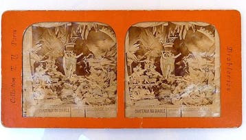 Diablerie tissue stereoview by publisher EH Paris - Chateaux