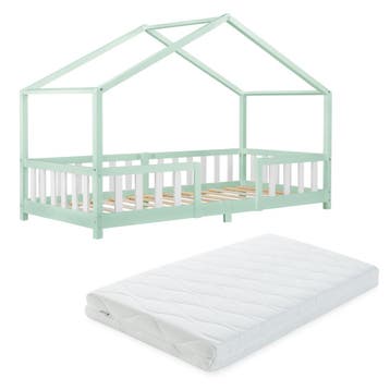 Kinderbed Treviolo met uitvalbeveiliging en matras 90x200 mi, Verzenden, Nieuw