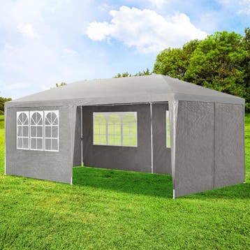 Partytent met zijwanden 3x6 m - Donkergrijs, Verzenden, Nieuw