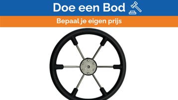 Bieden: Allpa Black Leather Steering Wheel for, Ophalen of Verzenden, Nieuw, Overige typen, Zeilboot of Motorboot