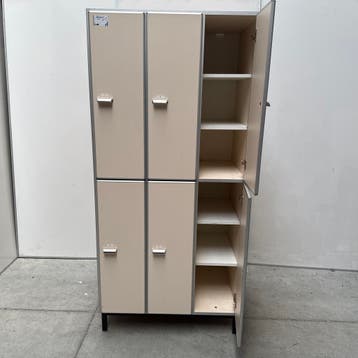 6-deurs zeer degelijke Aestic opbergkast - 198x92x62 cm, Huis en Inrichting, Kasten | Kledingkasten, Ophalen of Verzenden, Nieuw