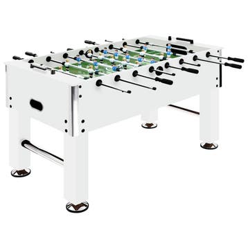 vidaXL Voetbaltafel 60 kg 140x74,5x87,5 cm staal wit, Verzenden, Nieuw