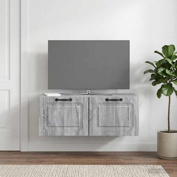 vidaXL Wandbeugel TV-kast Grijs sonoma 78,5 x 41 x 30 cm, Huis en Inrichting, Kasten | Televisiemeubels, Minder dan 50 cm, Verzenden
