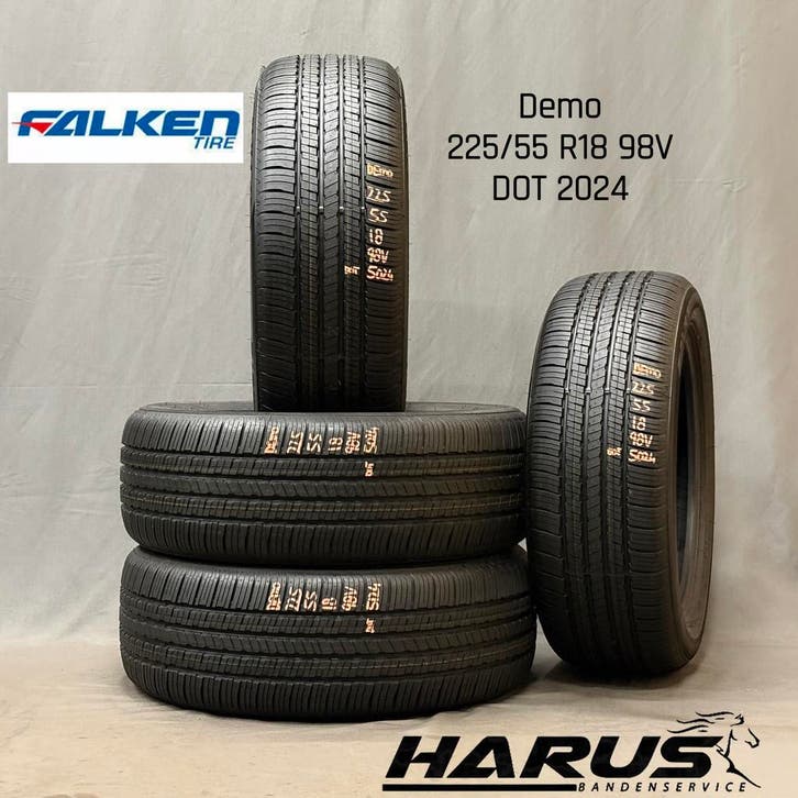225/55/18 98V Falken 4seizoensbanden demo 4X, Auto-onderdelen, Banden en Velgen, 18 inch, Erkend duurzaam, All Season, 225 mm
