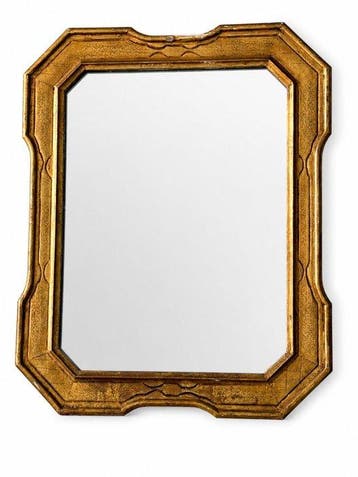 Spiegel - Hout, Glas - Gouden spiegel