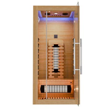 Infraroodkabine / Sauna Kiruna 90 Premium - 190 x 90 x 90 cm, Sport en Fitness, Sauna, Verzenden, Nieuw