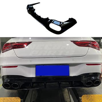 Diffuser With Black Exhaust Tips Voor Mercedes CLA X118/C118, Ophalen of Verzenden, Nieuw