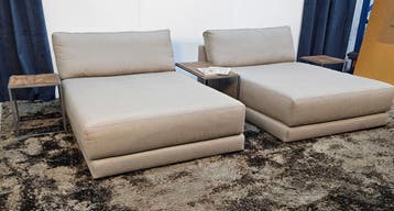 Chaise Longues Taupe Loungeset 2 Stuks, Huis en Inrichting, Ophalen of Verzenden, Nieuw