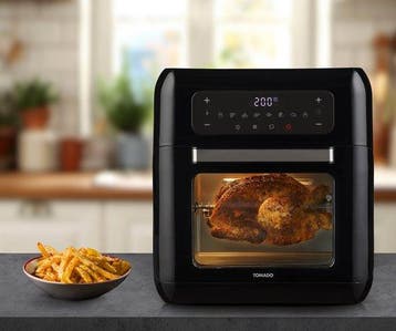 2dekans | Tomado TAF1201B - Airfryer oven - Hetelucht, Ophalen of Verzenden, Zo goed als nieuw