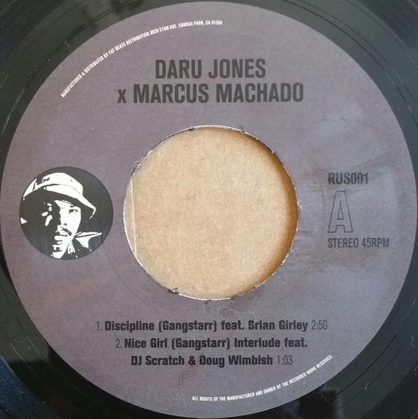 vinyl single 7 inch - Daru Jones - Marcus Machado â Dis., Cd's en Dvd's, Vinyl Singles, Zo goed als nieuw, 7 inch, Hiphop en Rap