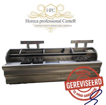 Perfecta hoog rendement bakwand friteuse 2x 2  mands 1x 3 ma, Ophalen of Verzenden, Gebruikt