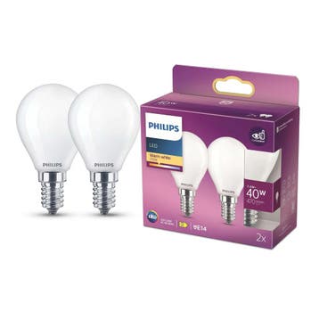 Phi LED cl P45 WW FR 40W E14/A (Spiralen, Spaarlampen)