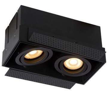 Lucide Trimless - Cardan inbouw spot 2x GU10 zwart, Verzenden, Nieuw, Overige fittingen