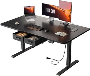 Zit sta bureau - Elektrisch - Verstelbaar - 140x80cm - Zwart, Huis en Inrichting, Bureaus, Verzenden, Zo goed als nieuw