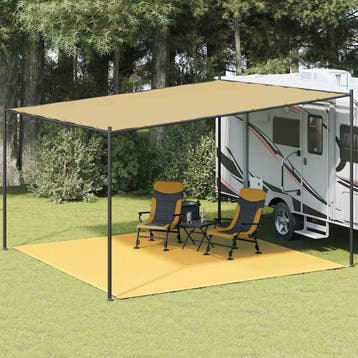 vidaXL Tenttapijt 400x400 cm beige, Verzenden, Nieuw