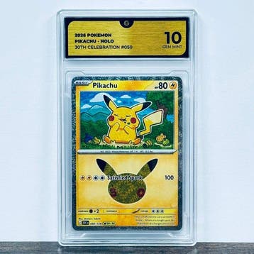 Pokémon Graded card - Pikachu Holo 027 - 30th Anniversary –, Nieuw