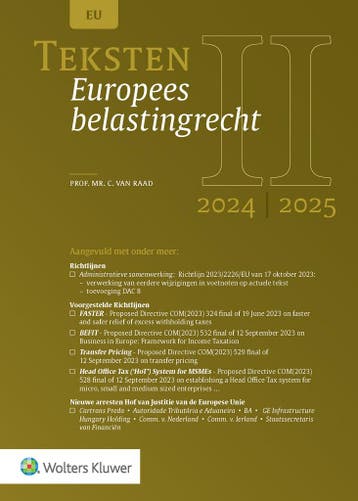Teksten Europees belastingrecht / 2024/2025 - C. van Raad, Boeken, Verzenden, Zo goed als nieuw, C. van Raad