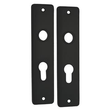 Deurbeslag | Cilinderschild | Starx (Aluminium, Zwart), Verzenden, Nieuw
