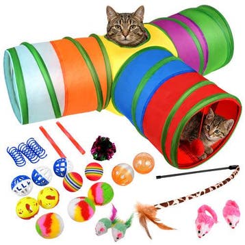 Katten Speelgoedset 24-delig XXL – Kattentunnel 80 cm –, Ophalen of Verzenden, Nieuw