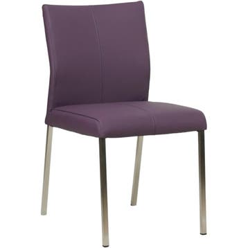 Paarse leren eetkamerstoelen, Ophalen of Verzenden, Nieuw, Leer