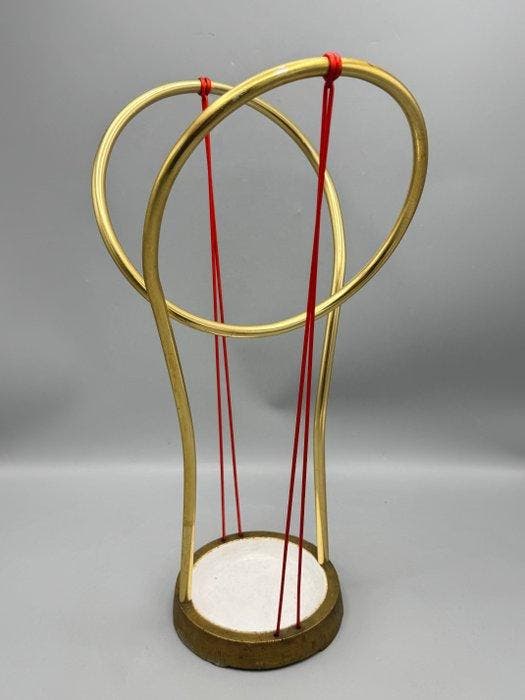 Paraplustandaard/rek - Metaal, Gietijzer, Rubber - Vintage, Antiek en Kunst, Kunst | Designobjecten