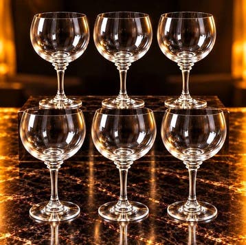 Val Saint Lambert - Wijnglas (6) - Val dagelijks - Kristal