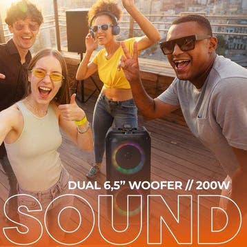2dekans | Denver - Bluetooth Speaker Party Box - Disco, Audio, Tv en Foto, Ophalen of Verzenden, Zo goed als nieuw