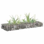 vidaXL Gabion plantenbak verhoogd 90x30x10 cm gegalvaniseerd, Minder dan 30 cm, Verzenden, Nieuw, Metaal