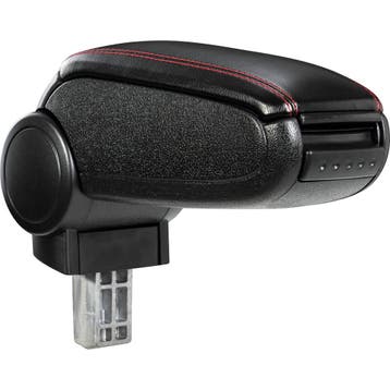 Armsteun-VW Touran-Caddy-2K-2003-kunstleer-zwart+rood stikse, Verzenden, Nieuw