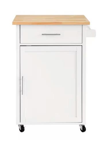Witte Keukentrolley met Lade, Deur en Handdoekhouder – 90 cm, Verzenden, Nieuw