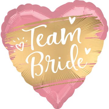 Folieballon Team Bride Roze/Goud (43cm), Ophalen of Verzenden, Nieuw
