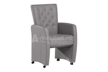 Eetkamerstoel Carina - eetkamerstoelen - Zilver, Huis en Inrichting, Stoelen, Nieuw, Stof