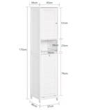 Badkamer Opbergkast Hoog met Waszak en Verstelbare Plank, Huis en Inrichting, Verzenden, Nieuw