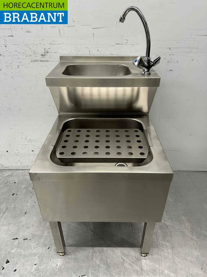 RVS HCB Dubbele Wasbak Spoelbak Uitgietbak combi Kraan 50,5, Zakelijke goederen, Horeca | Keukenapparatuur, Nieuw in verpakking