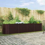 vidaXL Verhoogd bed Bruin 400 x 80 x 81 cm Staal, Verzenden, Nieuw, Metaal, 60 tot 100 cm