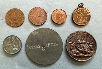 Nederland. 1575- 1919: Gevarieerd lot van 7 (jetons- c.q.