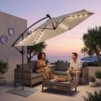 Parasol Artemis, 360° draaibaar, LED-solar, 3,5 x 3,5 m - be, Verzenden, Nieuw