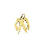 Gouden hanger van het Chinese horoscoop teken konijn., Ophalen of Verzenden, Gebruikt, Goud, Overige merken