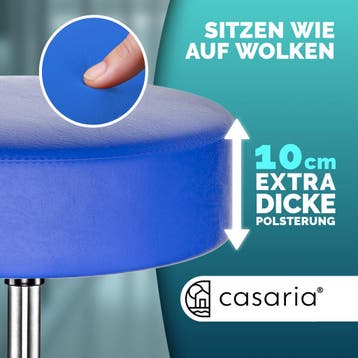 Rolkruk kunstleer Blauw 360° draaibaar (Kantoor inrichting), Verzenden, Nieuw in verpakking