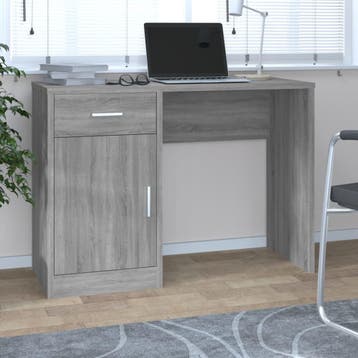 vidaXL Bureau met kast en lade 100x40x73 cm bewerkt hout, Verzenden, Nieuw
