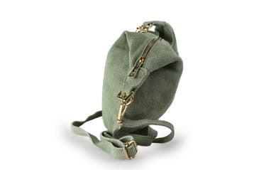 Genuine Leather Handtas Groen, Verzenden, Zo goed als nieuw, Groen