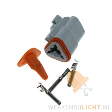 Deutsch-DT 3-pins connector, Losse 3-pins female, Auto-onderdelen, Ophalen of Verzenden, Nieuw